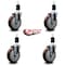 Service Caster 5'' Maroon Poly Wheel Swivel 1-1/2'' Expanding Stem Caster Set, 4PK SCC-EX20S514-PPUB-MRN-112-4 - alternate 3
